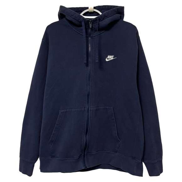 Nike Shirts Nike Logo Hoodie Classic Swoosh Zip Sweatshirt Navy